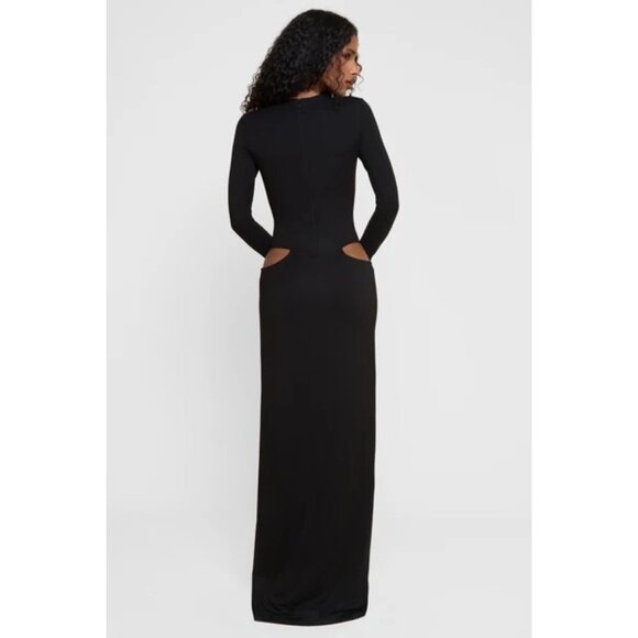 LEAU Vacanza Drape Gown in Black - Picture 3 of 6